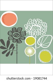 vector - abstract floral card