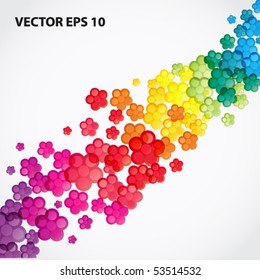 Vector Resumen del fondo floral colorido.