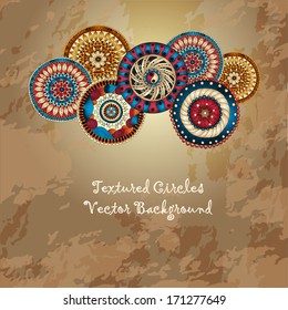 Vector abstract floral decorative background. Template frame design for card with place for your text.