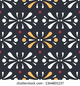 Vector Abstract Floral Design seamless pattern background. Perfect for wallpaper, fabric and scrapbooking projects.