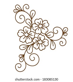 Vector abstract floral element.