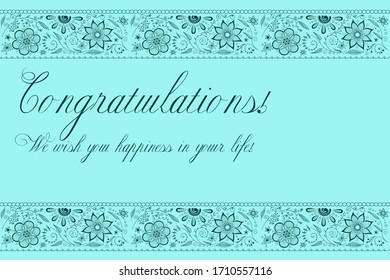 Vector abstract floral elements in indian mehndi style. Abstract henna floral vector illustration. Design element