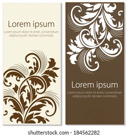 Vector abstract floral elements in indian mehndi style. Abstract henna floral vector illustration. Design element.