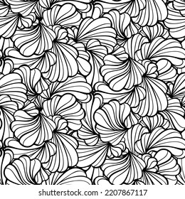 Vector abstract floral elements seamless pattern