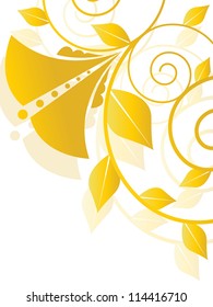Vector Abstract Floral Elements Vintage Background