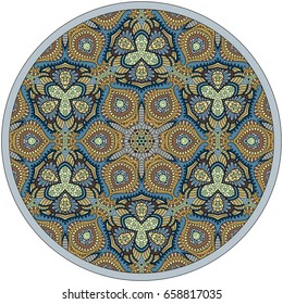 Vector abstract floral ethnic hand drawn mandala