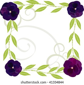 Vector Abstract Floral Frame