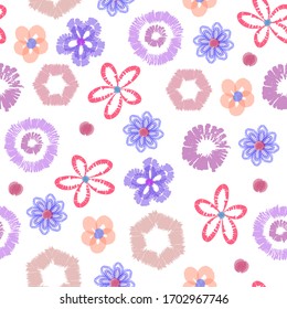 Vector abstract floral frame in pastel colors, blank for postcard, scrapbook, banner background.