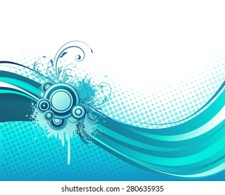 Vector Abstract floral grunge banners with place for your text. Template brochure design. Spring color