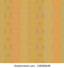 vector abstract floral lace pattern in yellow brown, terracotta colors with hand drawn delicate lines, fashionable textile design, detailed website background, or vintage wallpaper with ethnic motifs