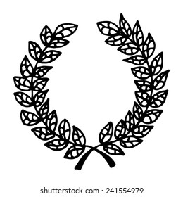 Vector abstract floral laurel wreath. Design template with place for your text. Can be used for wedding invitations, banners, printing, cards. 