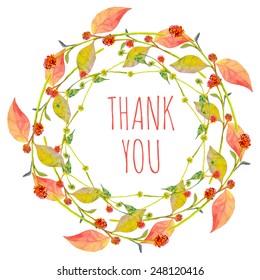 Vector abstract floral laurel wreath. Design template with place for your text. Can be used for wedding invitations, banners, printing, cards.