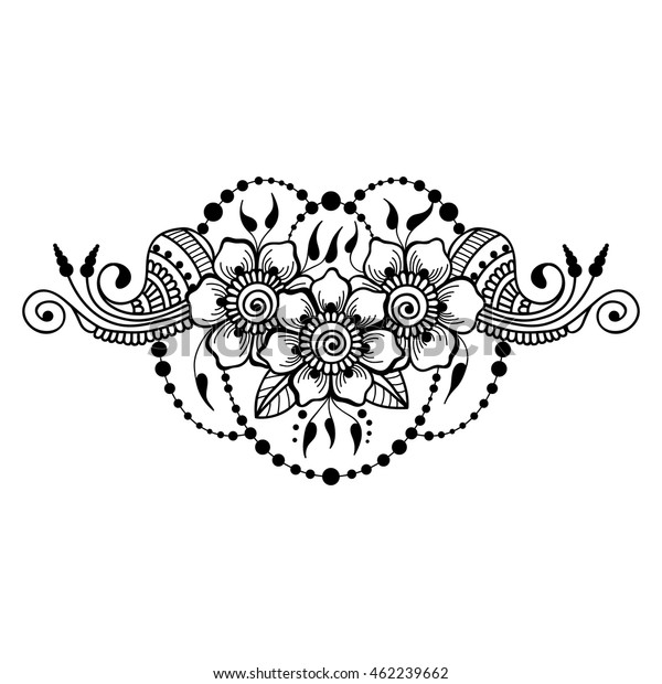 Vector Abstract Floral Mehndi Template Henna Stock Vector (Royalty Free ...