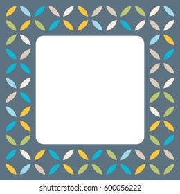 Vector abstract floral ornament frame template illustration