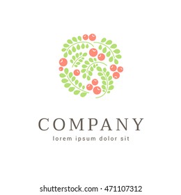 Vector abstract floral ornamental logo template.