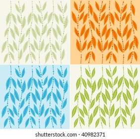 Vector Abstract Floral Ornaments