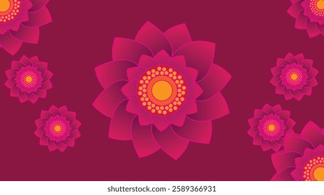 Vector abstract floral pattern design. Flower patter design for clothes, bed sheet, three pieces