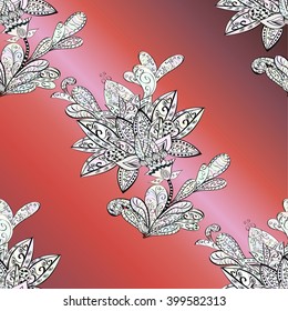 vector abstract floral pattern on pink gradient