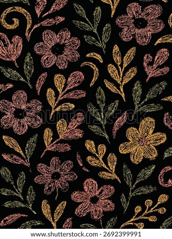 Vector abstract floral pattern suitable for fabric, motifs, covers, backgrounds, etc.
