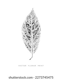 Impresión floral abstracta vectorial. Imagen de plantilla en blanco y negro para tarjeta, afiche.