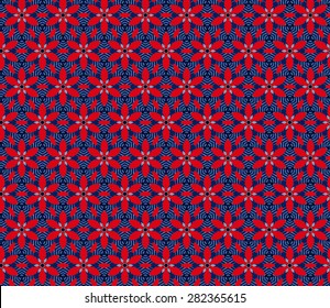 Vector Abstract Floral Seamless Pattern