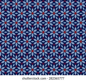 Vector Abstract Floral Seamless Pattern