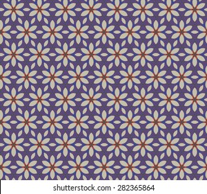 Vector Abstract Floral Seamless Pattern