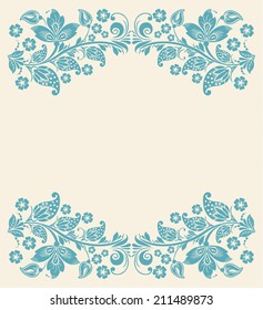 Vector Abstract floral swirl background. Seamless lace