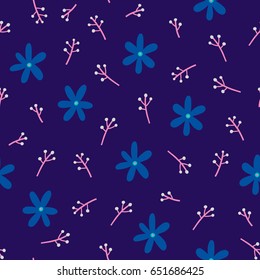 Vector abstract Floral texture. Beautiful seamless pattern with small cute flowers.