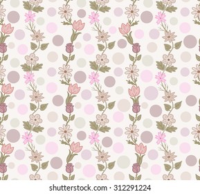 Vector abstract floral wallpaper seamless pattern