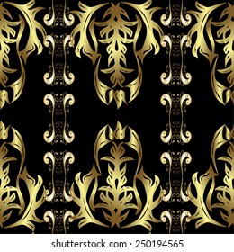 Vector abstract floral wreath from golden doodle fantasy leaves and flower on a colors. Hand drawn decorative frame, album cover, greeting card, vintage Art deco style.