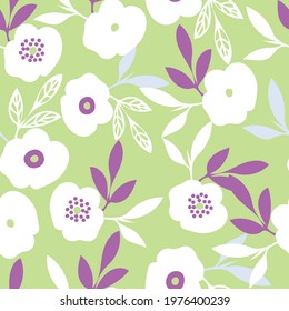 Vector abstract florals pattern background, suitable for fabric, scrapbooking, gift wrap, packaging, Home decor and other design projects.