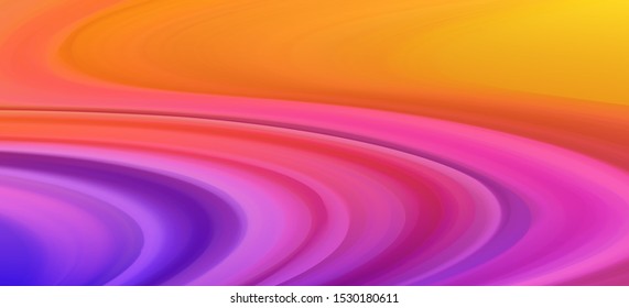 Vector abstract flow liquid paint waves, pink orange and purple colors