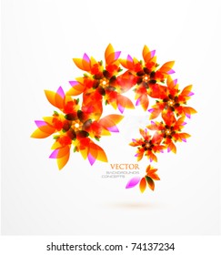 Vector abstract flower background