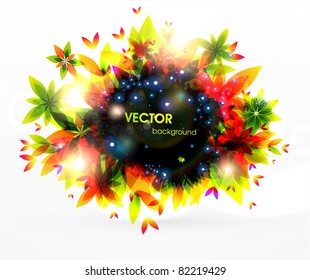 Vector abstract flower background