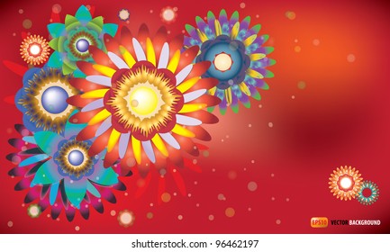 Vector abstract flower background