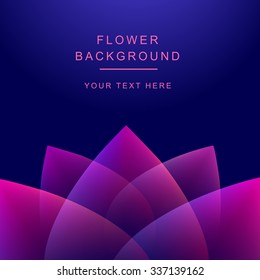 Vector abstract flower background. Lotos