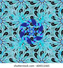 Vector abstract flower background. Pretty floral print with small flowers. Motley seamless pattern.