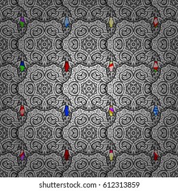 Vector abstract flower background. Pretty floral print with pink small flowers. Motley seamless pattern.