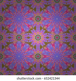 Vector abstract flower background. Pretty floral print with small flowers. Motley seamless pattern.