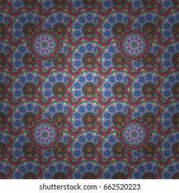 Vector abstract flower background. Pretty floral print with small flowers. Motley seamless pattern.