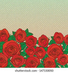 Vector abstract flower background with text place