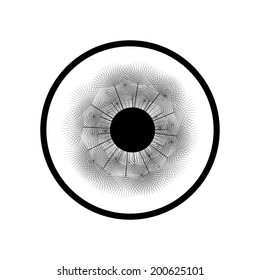 Vector Abstract Flower Black Silhouette Illustration