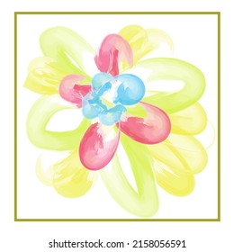 Vektorabstrakte Blume. Karte, Plakat, Silhouette-Design 