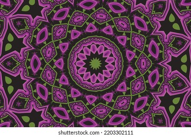 Vector abstract flower colorful festive mandala ethnic tribal pattern on background