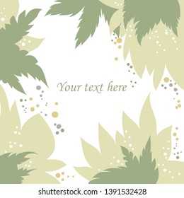 Vector abstract flower frame with text place