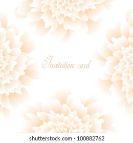 Vector abstract flower illustration background. Invitation card