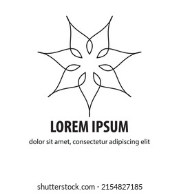 Vector abstract  flower logo icon