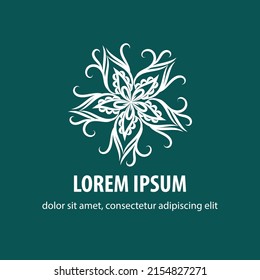Icono del logotipo de la flor abstracta del vector