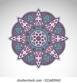 Vector abstract flower mandala. Vintage decorative element. 
Oriental motif, an ethnic ornament.